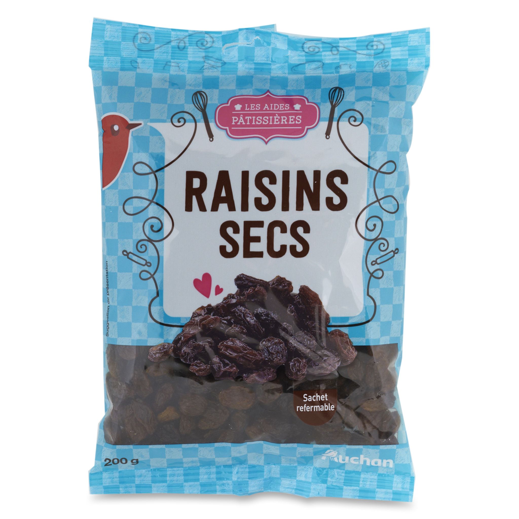 AUCHAN Raisins secs sultanines 200g pas cher 