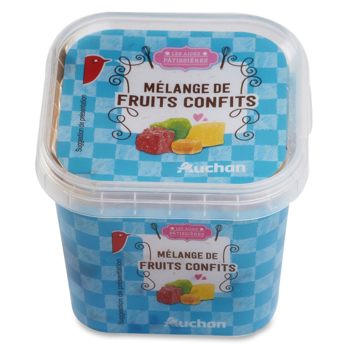 AUCHAN Mélange de fruits confits 150g pas cher 