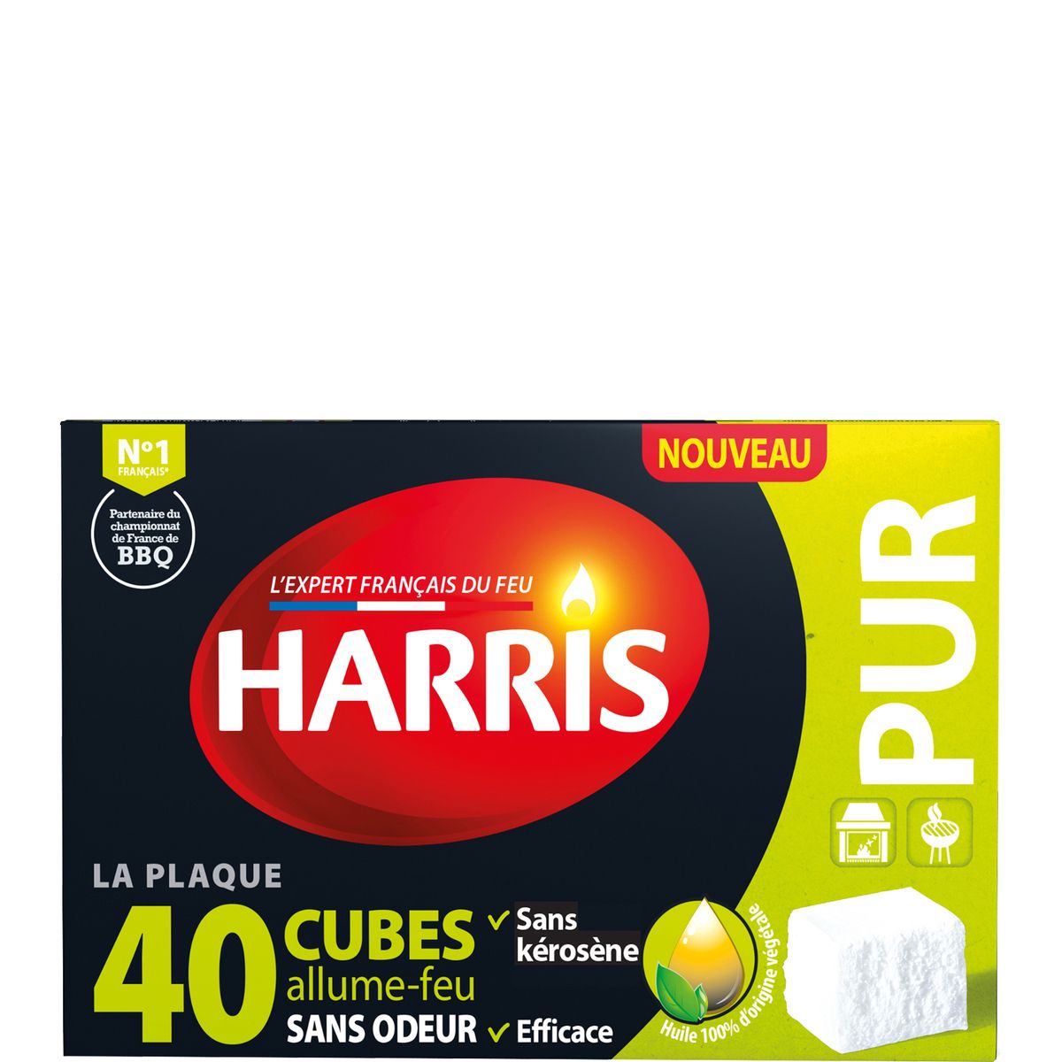 HARRIS Allume feu cubes sans odeur 40 cubes pas cher 