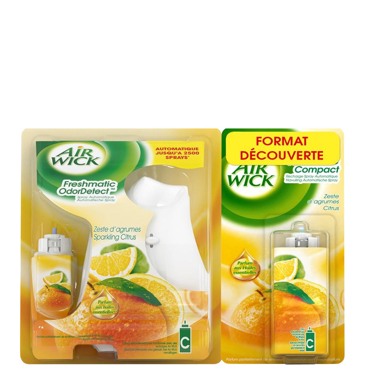 AIR WICK Freshmatic diffuseur automatique agrumes et citron avec 2  recharges 48ml pas cher 