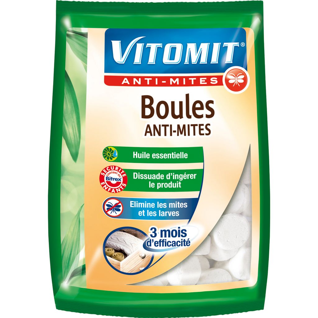 VITOMIT Boules anti-mites & larves efficace 3 mois 275g pas cher