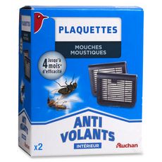 Auchan Plaquettes Anti Volants Mouches Moustiques Interieur Efficace 2x4 Mois 2 Paquettes Pas Cher A Prix Auchan