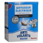 Auchan diffuseur électrique anti-moustique + recharge 45nuits