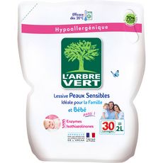 L Arbre Vert L Arbre Vert Lessive Peau Sensible Bebe 30 Lavages 2l 30 Lavages 2l Pas Cher A Prix Auchan