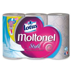 LOTUS Moltonel papier toilette blanc aquatube 6 rouleaux