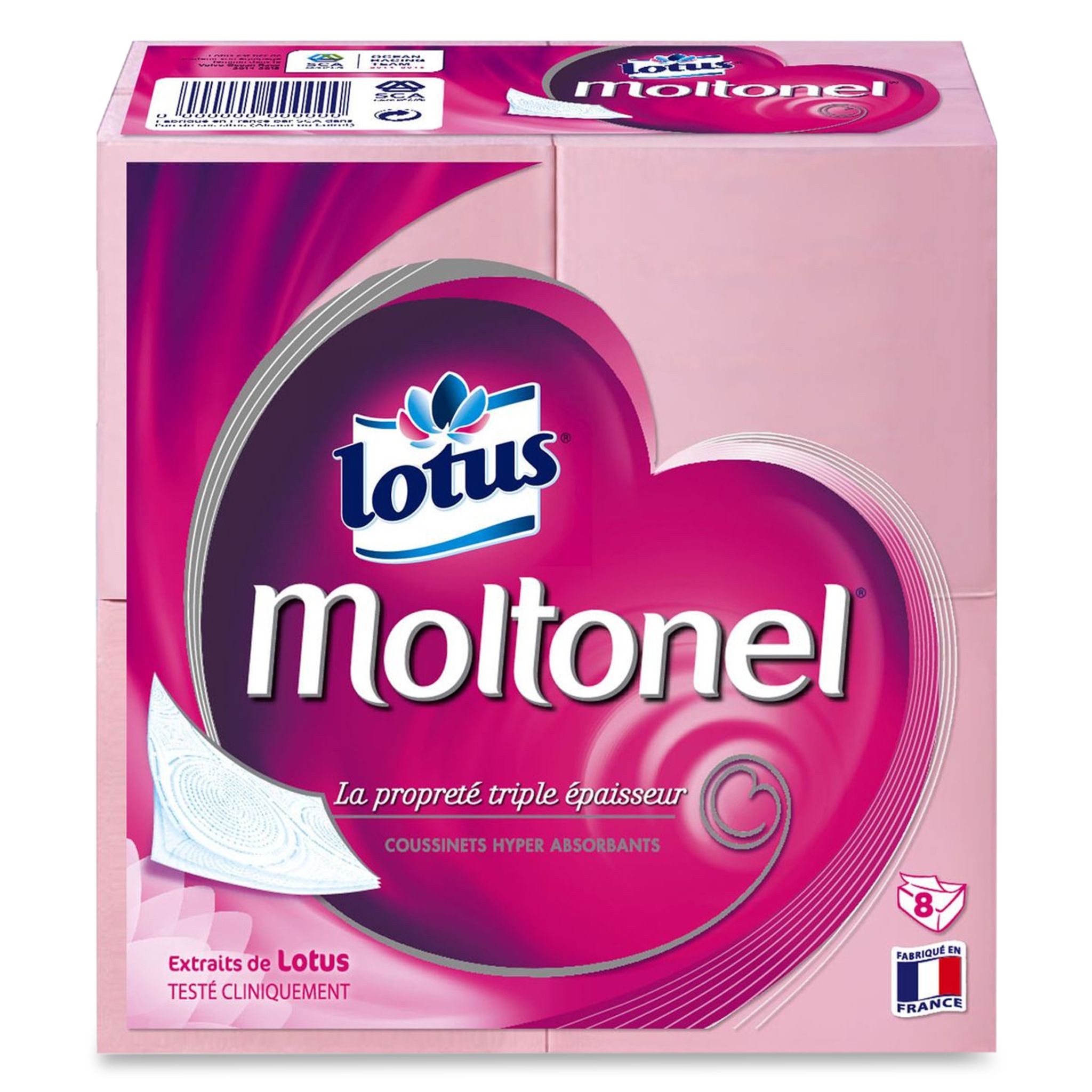 MOLTONEL Moltonel papier toilette rose paquet x8 pas cher 
