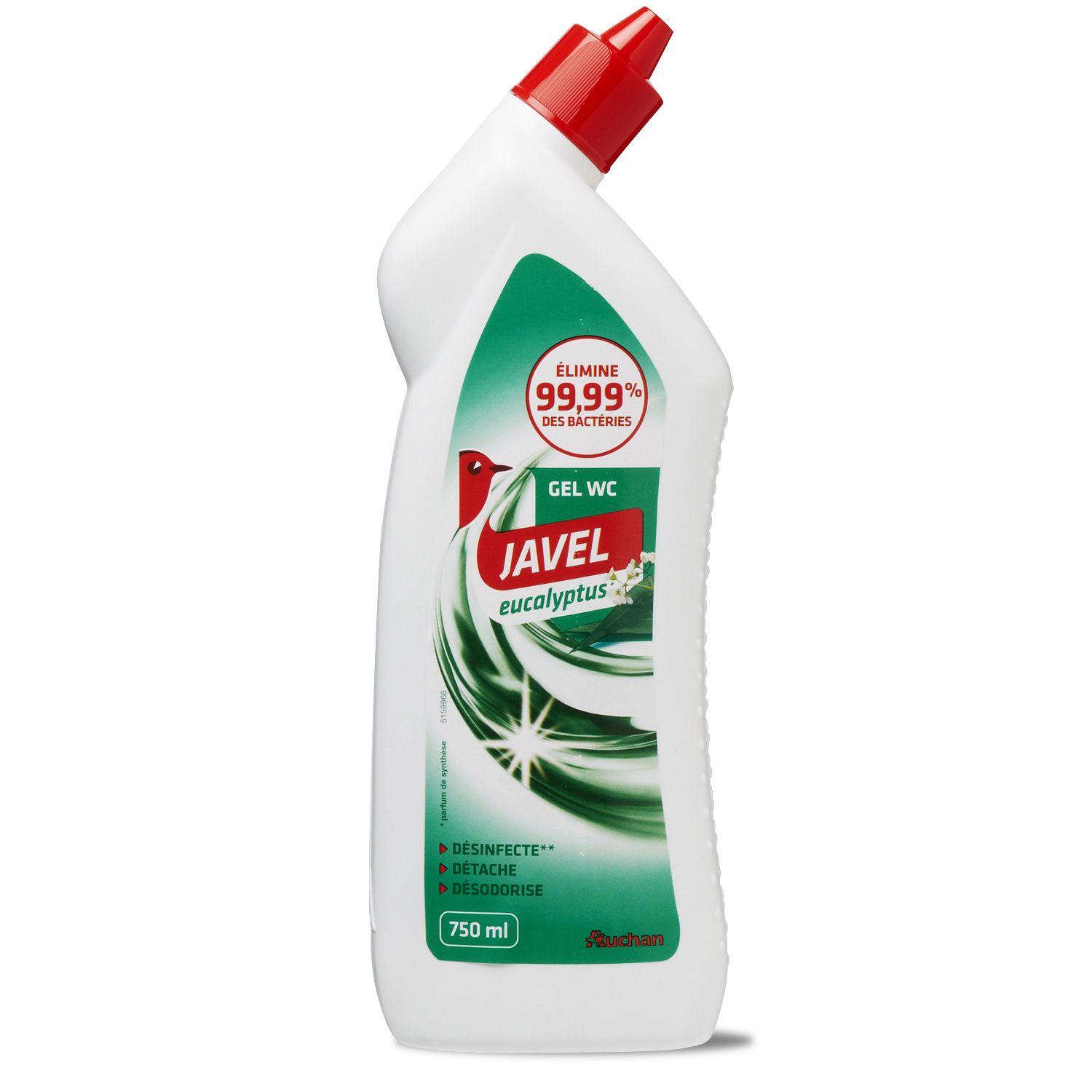 AUCHAN Gel WC avec javel à l'eucalyptus 750ml pas cher 