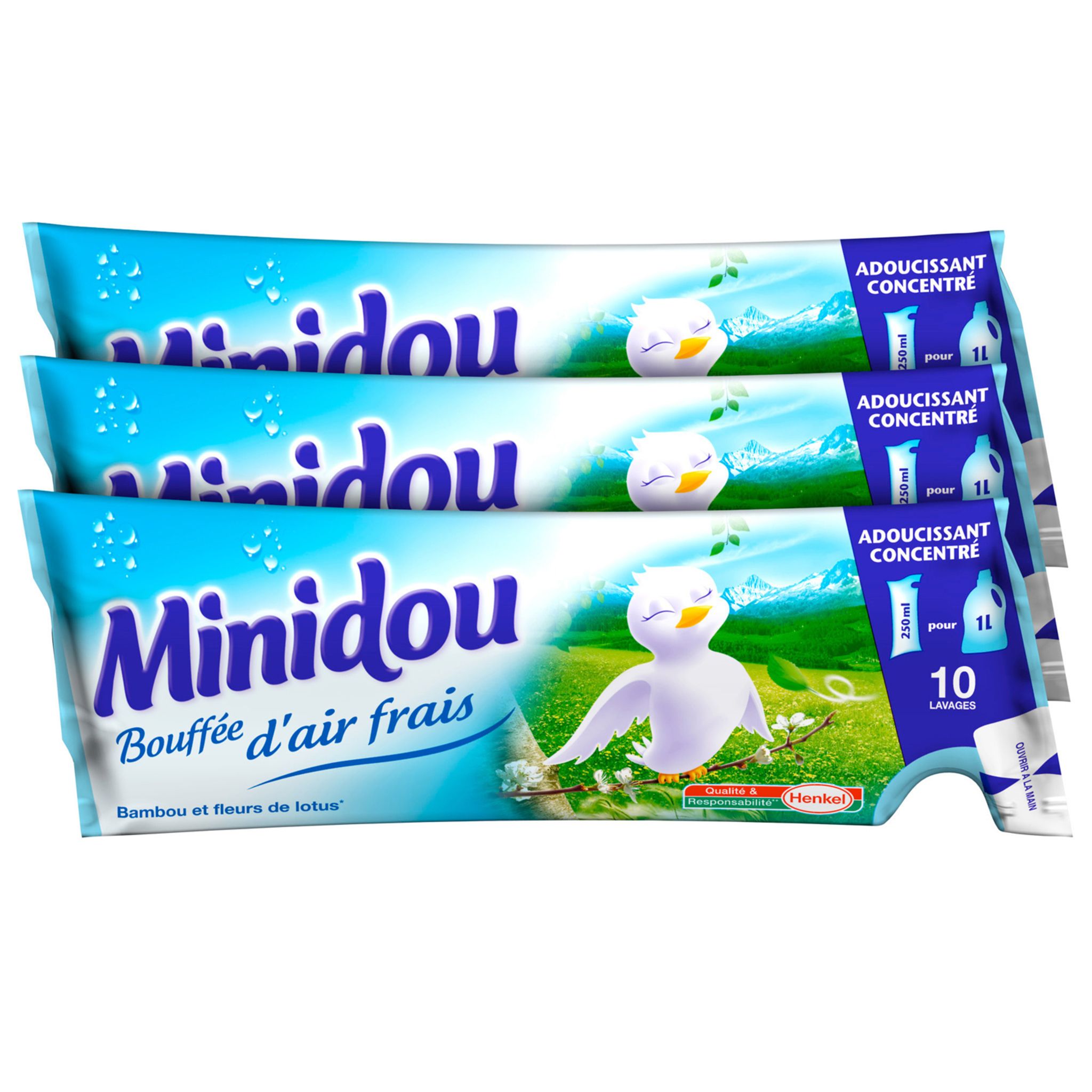 70 doses d'adoucissant fraîcheur Doypack MINIDOU prix pas cher