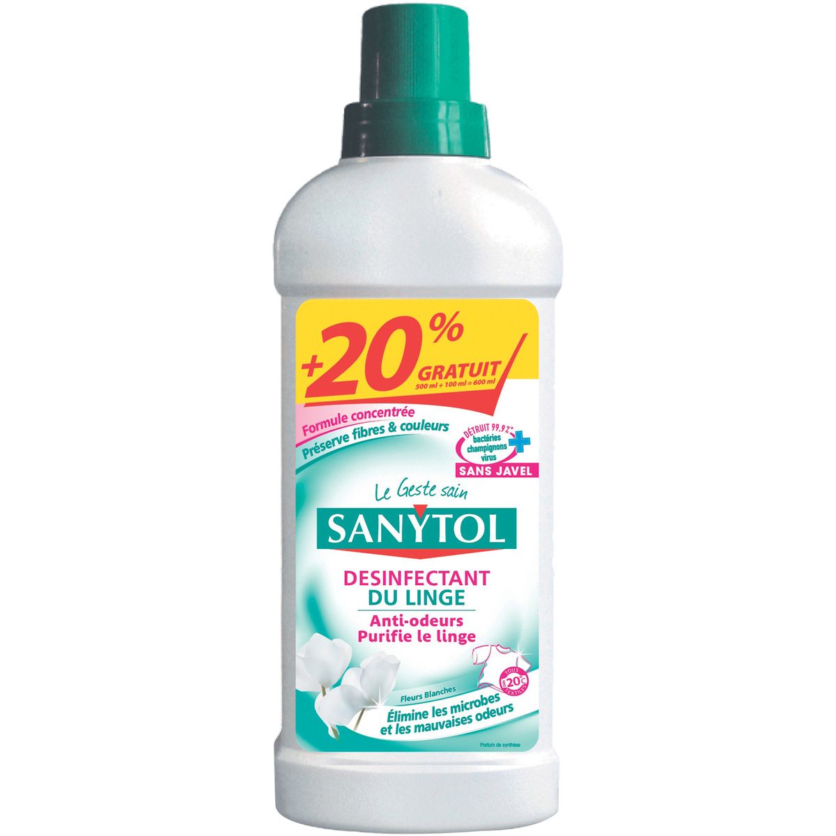 SANYTOL Sanytol désinfectant du linge 500ml +20%offerts pas cher
