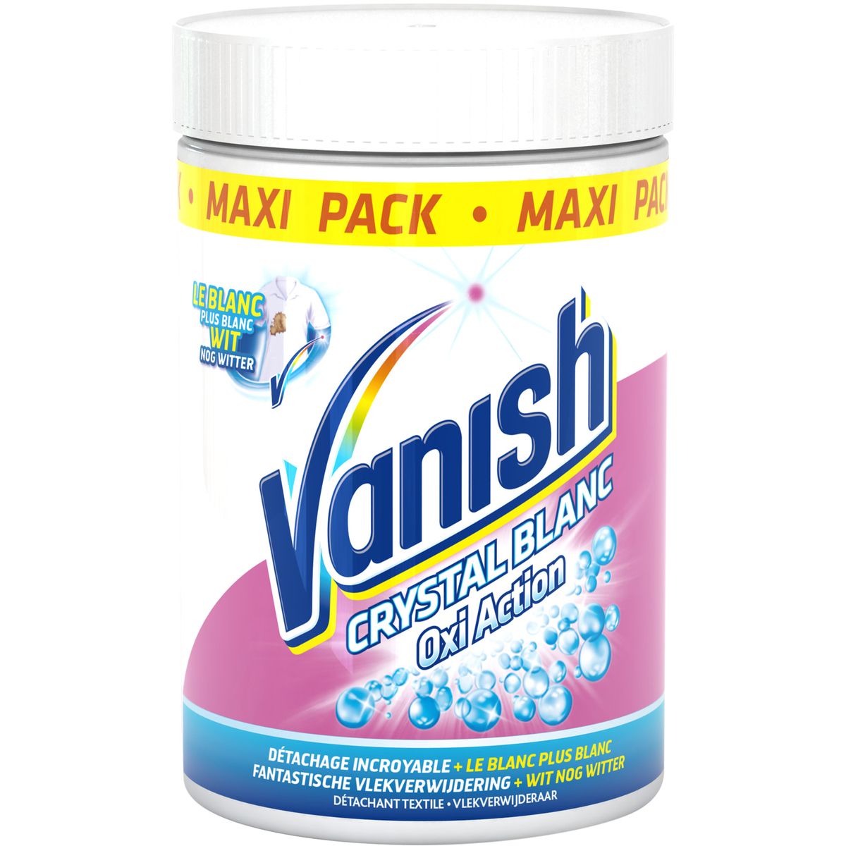 Liquide Vanish Détachant couleur 1 litre + Détachant Crystal White