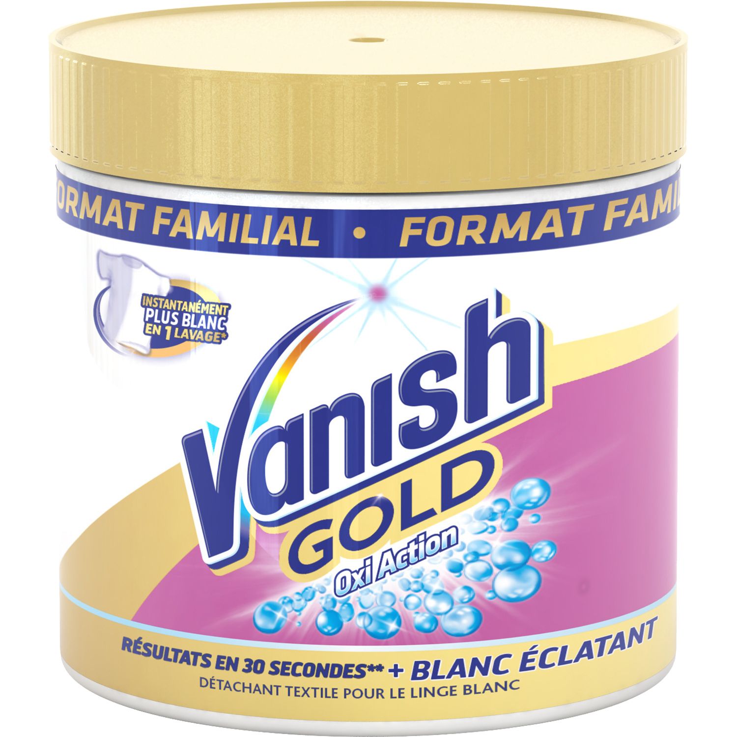 Liquide Vanish Détachant couleur 1 litre + Détachant Crystal White