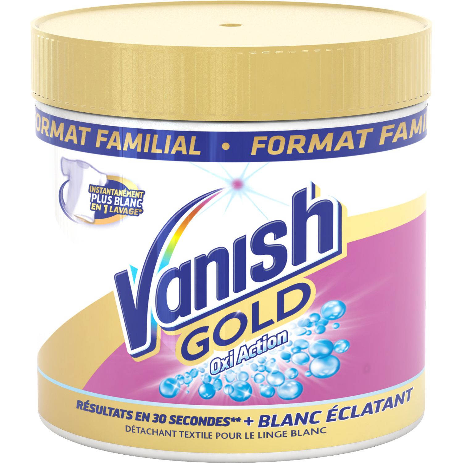 VANISH OXI Lot de 2 détachants Blanc - Action Crystal Gold - 470 g
