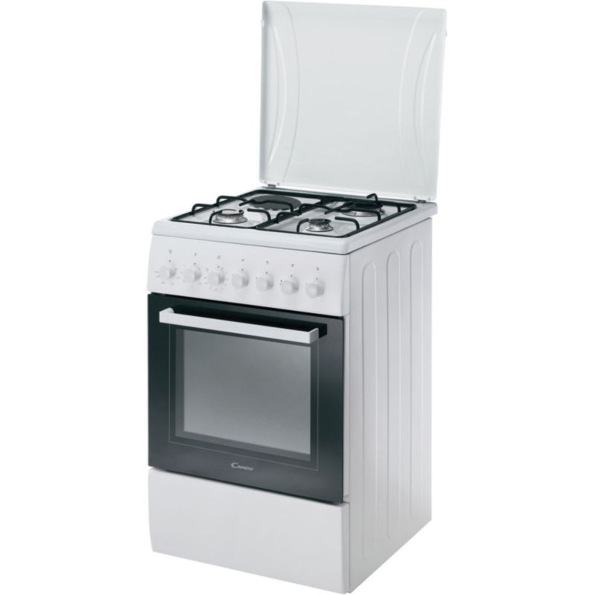 Cuisinière mixte 4 foyers blanc - CANDY - CME660CMW/E 