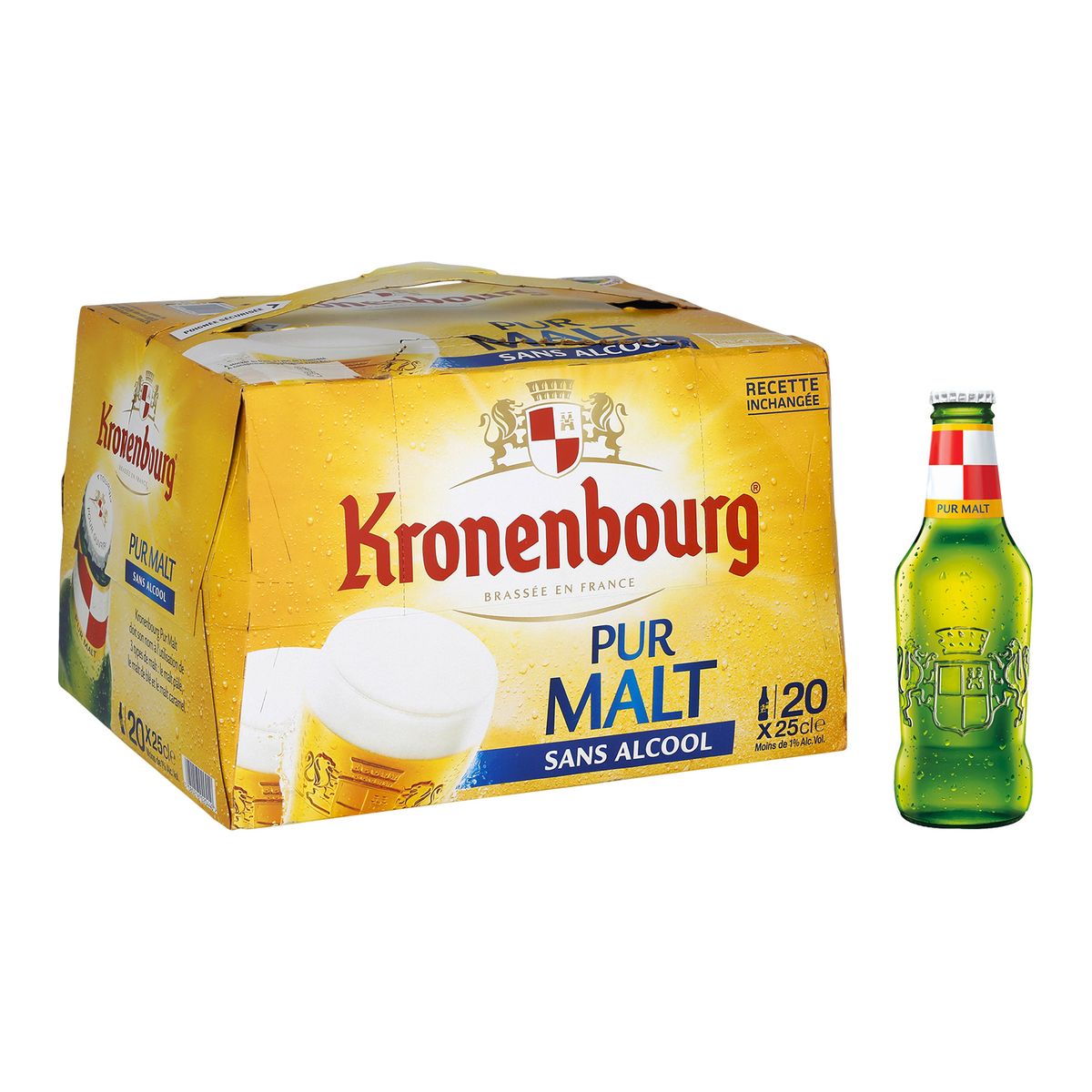 Bière blonde sans alcool pur malt KRONENBOURG