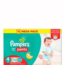 PAMPERS Pampers baby dry pants 8/14kg x82 taille4