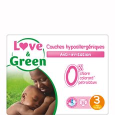 LOVE ET GREEN Love And Green couches midi 4/9kg x32 taille 3