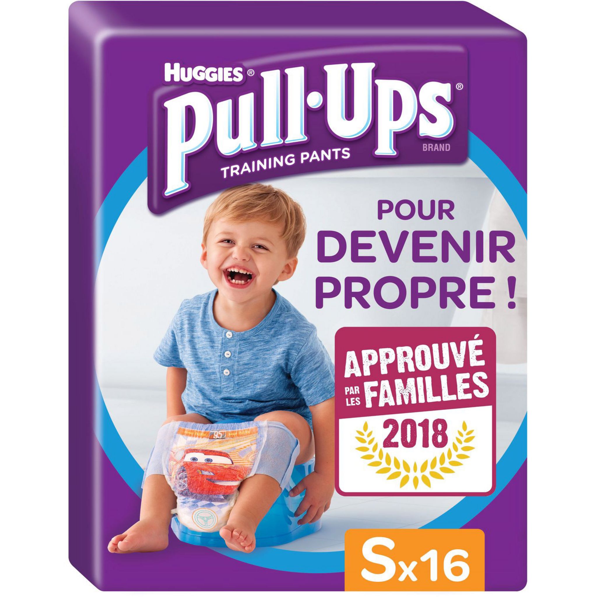 HUGGIES Pull-Ups culottes d'apprentissage garçons taille 4 (8-15kg) 16  culottes pas cher 