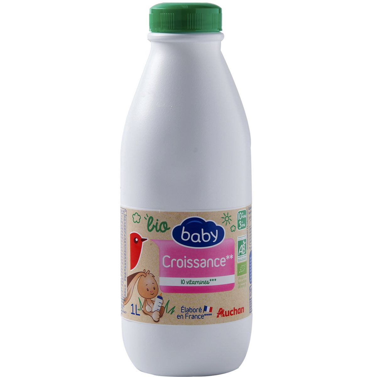 Auchan Auchan Baby Bio Lait De Croissance Bio 10 Vitamines Liquide De 10 Mois 1l 1l Pas Cher A Prix Auchan