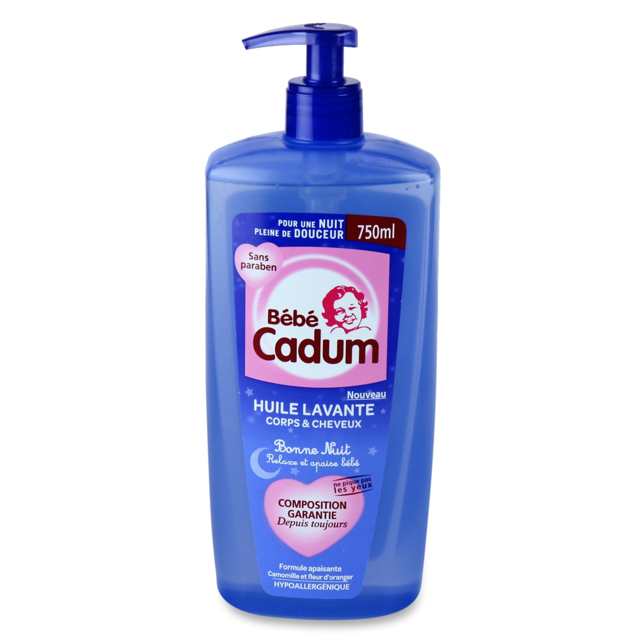 Huile lavante Bonne Nuit - Bébé Cadum - 750 ml