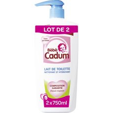 Bebe Cadum Lait De Toilette Nettoyant Et Hydratant Pour Bebe 2x750ml Pas Cher A Prix Auchan