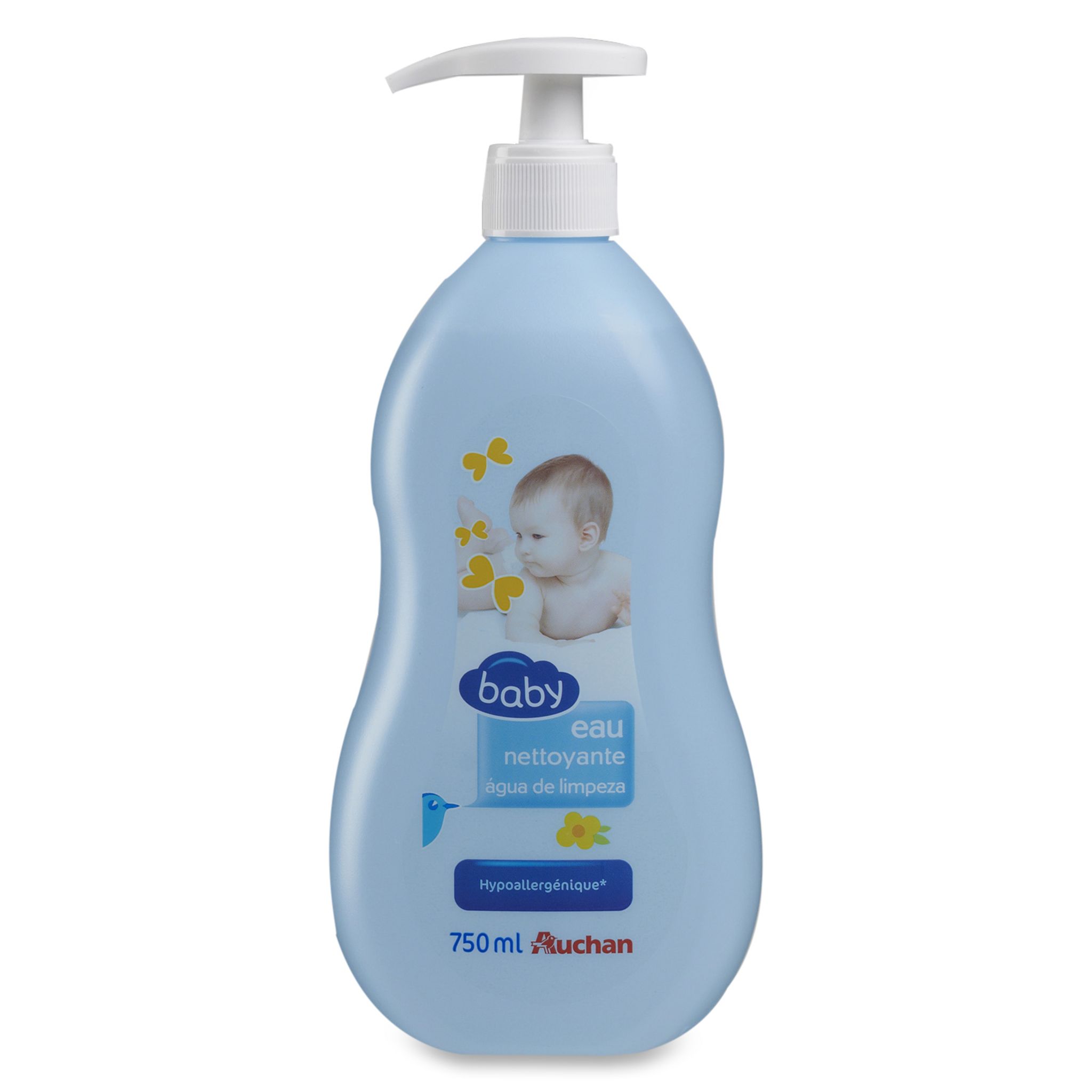 AUCHAN BABY Eau nettoyante pour bébé 750ml pas cher 