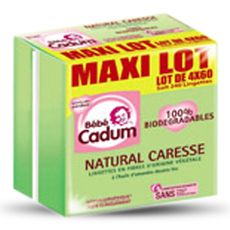 Bebe Cadum Bebe Cadum Lingettes A L Huile D Amandes Douces Bio Et Biodegradables 4x60 4x60 Pas Cher A Prix Auchan