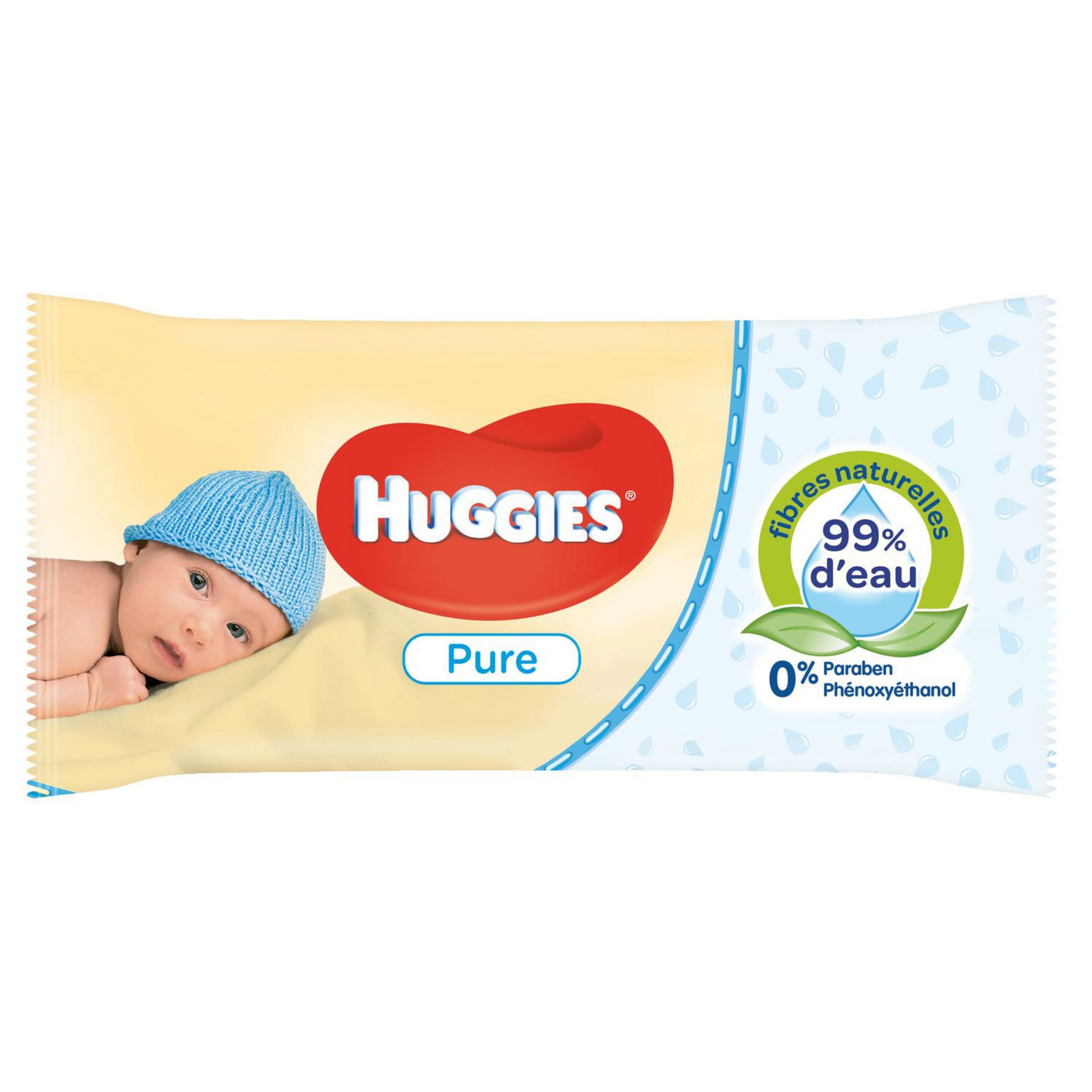 Lingettes nettoyantes pour bébé pure x56 - HUGGIES - Piceri