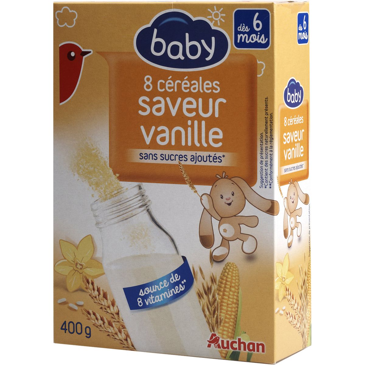 Auchan Auchan Baby Cereale Infantile Saveur Vanille 400g Des 6mois Pas Cher A Prix Auchan