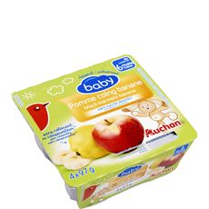 Auchan Baby Auchan Baby Petit Pot Dessert Pomme Coing Et Banane Des 6 Mois 4x97g 4x97g Pas Cher A Prix Auchan