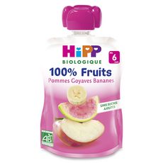 HIPP Bio pomme goyave banane gourde dès 6mois 90g