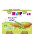 HIPP Délices du jardin petits pois et carottes bio dès 6 mois 2x190g