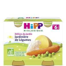 Hipp Petit Pot Jardiniere De Legumes Bio Des 6 Mois 2x190g Pas Cher A Prix Auchan