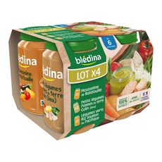 Bledina Bledina Petits Pots 3 Varietes Legumes Poissons Des 6 Mois 4x0g 4x0g Pas Cher A Prix Auchan