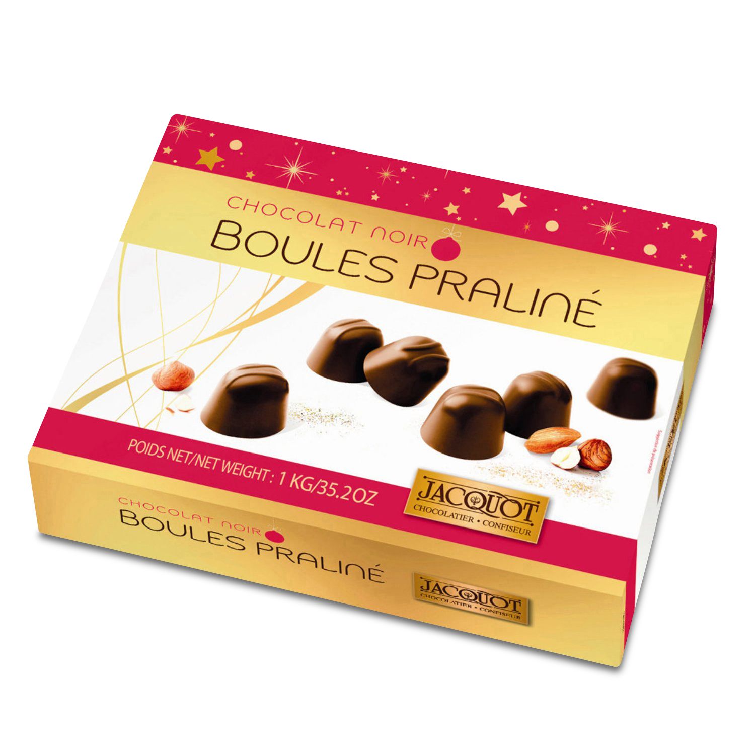 Jacquot Boules Praliné De Noël Au Chocolat Au Lait 1Kg