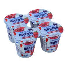 Auchan Yaourt Au Lait De Brebis Lit De Fruits Rouges 4x125g 500g Pas Cher A Prix Auchan