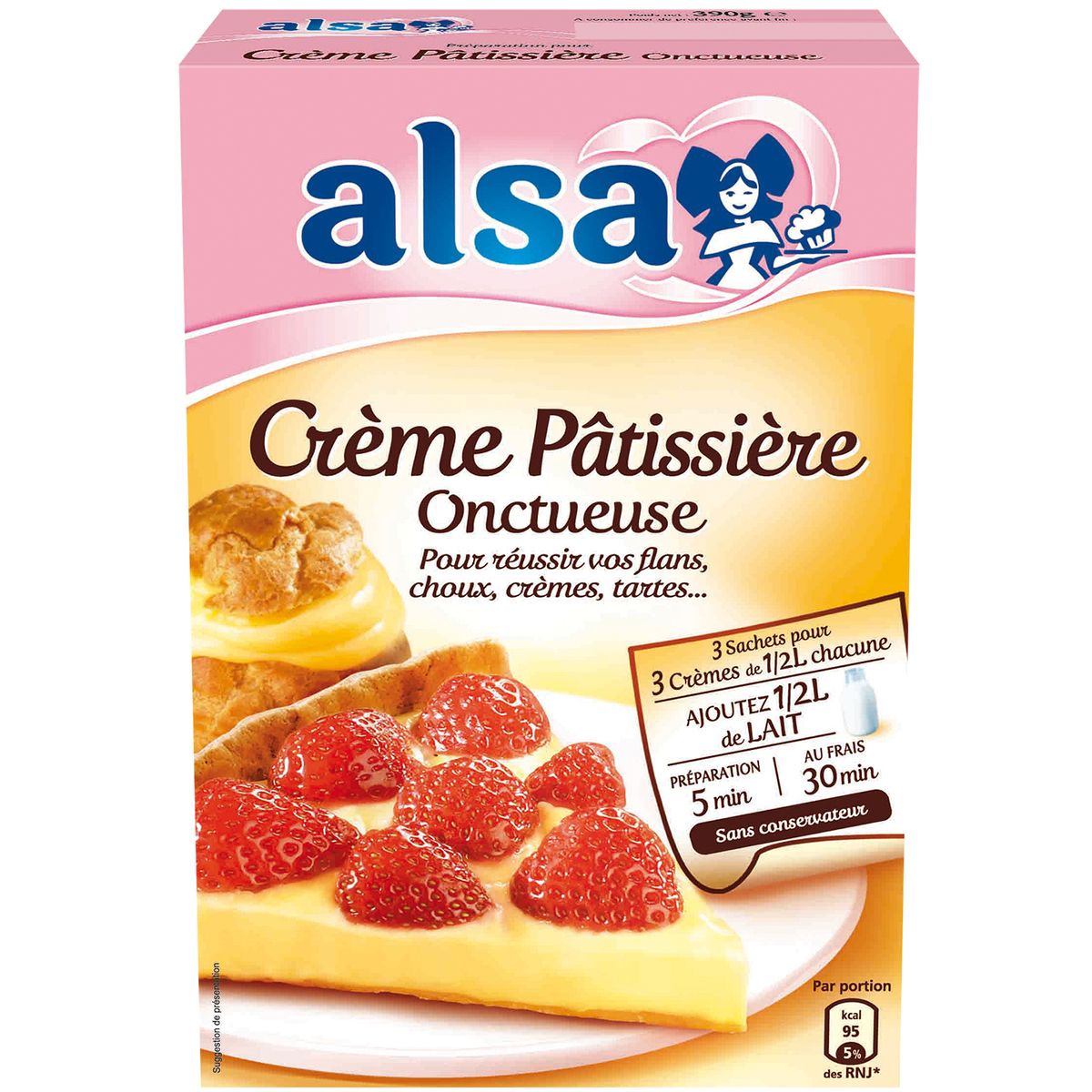 ALSA Préparation crème pâtissière onctu : : Epicerie