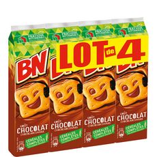 BN Biscuits aux céréales complètes fourrés au chocolat 4x295g