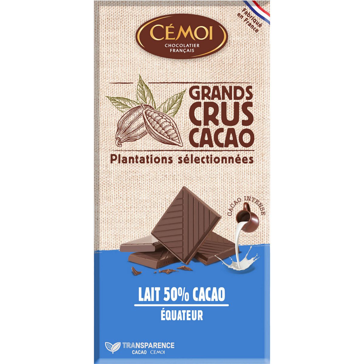 Chocolat noir 50% cacao minimum - Cémoi - 100 g