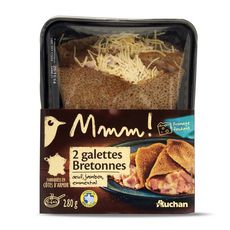 Auchan Mmm Galette Bretonne A L Oeuf Au Jambon Et A L Emmental 2 Pieces 280g Pas Cher A Prix Auchan