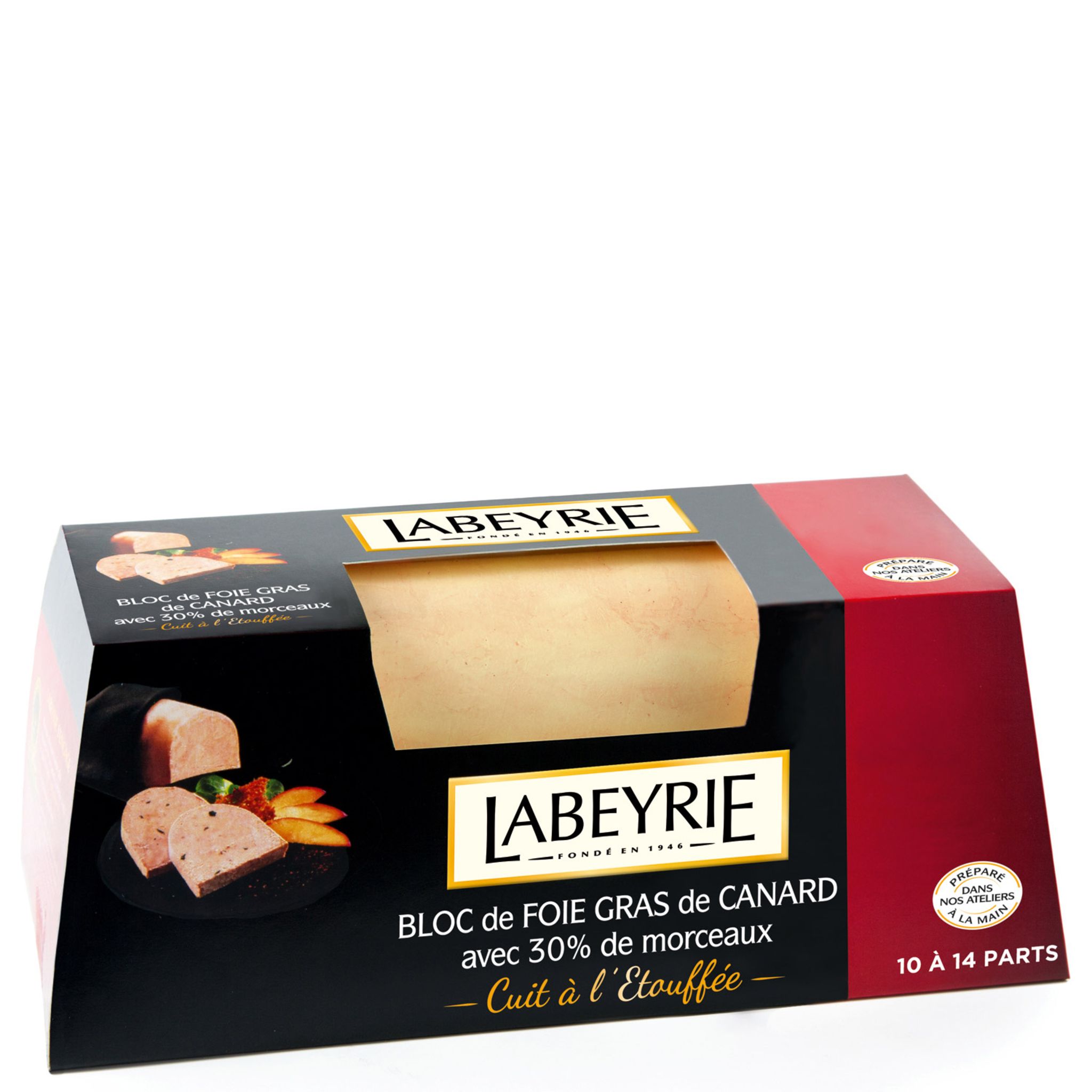 LABEYRIE Bloc de foie gras de canard 30% morceaux 500g pas cher 