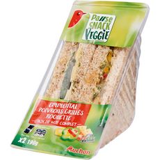 AUCHAN Auchan veggie sandwich emmental poivron 190g