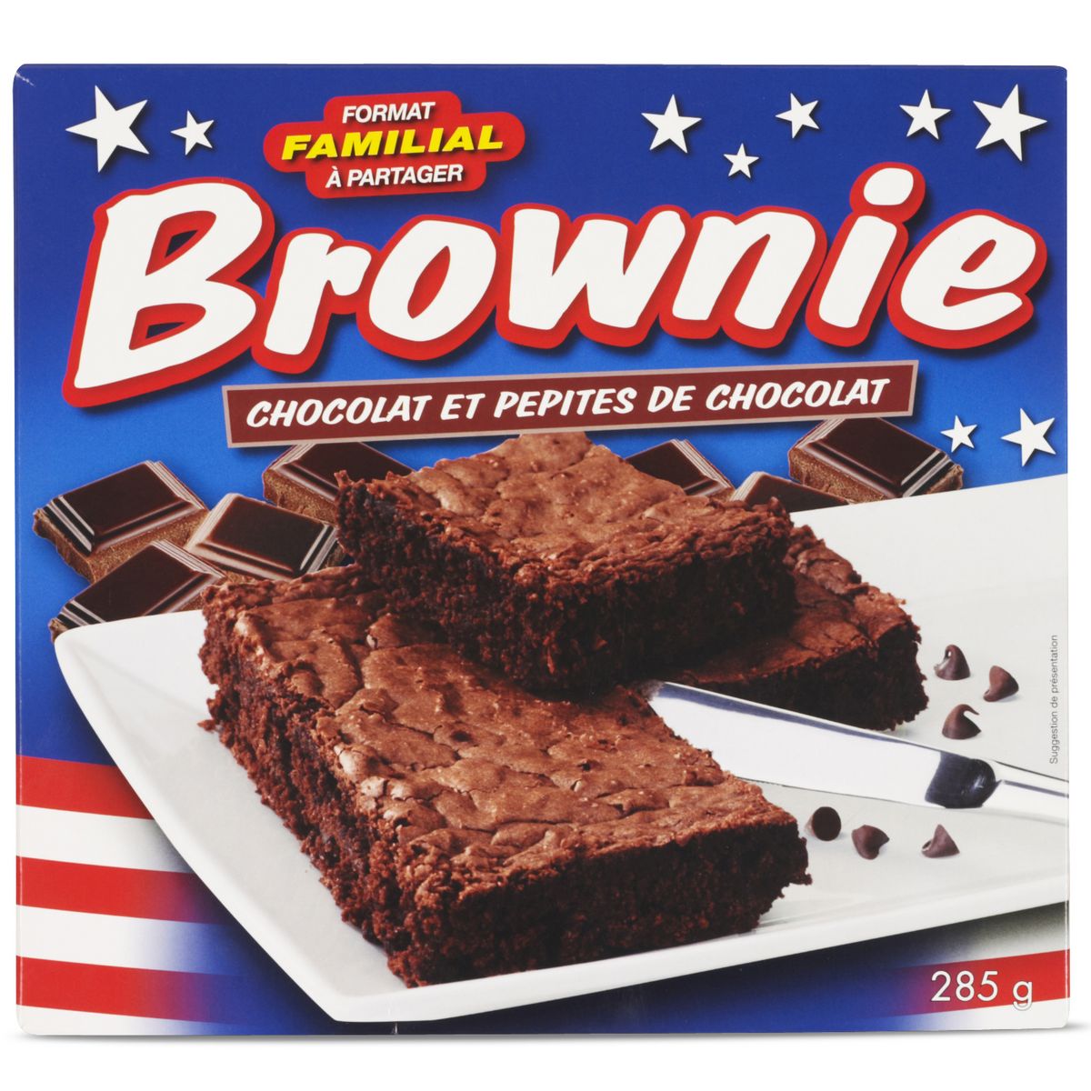 Brownies Chocolat Et Pepites Format Familial 285g Pas Cher A Prix Auchan