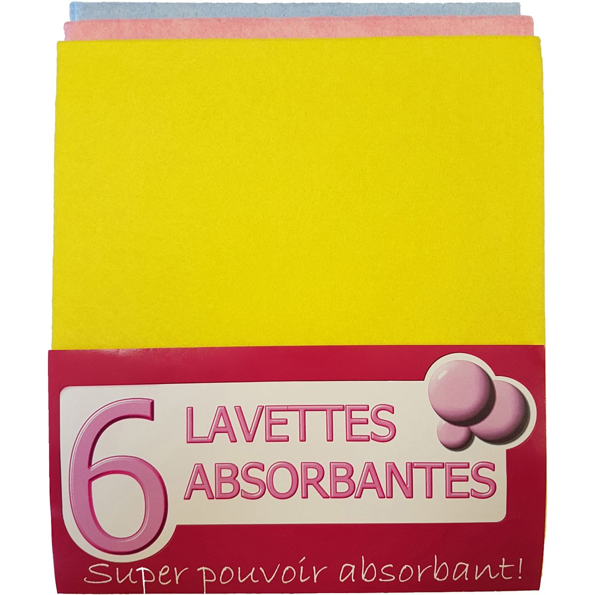 Lavettes absorbantes 3 couleurs