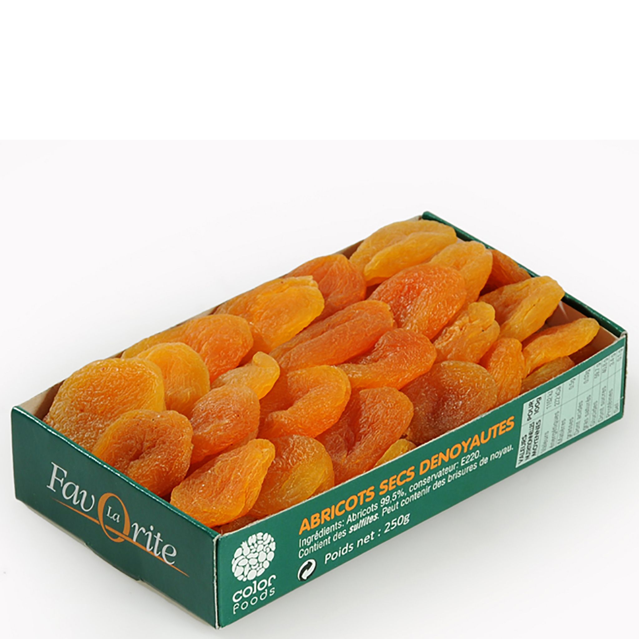 Abricots secs d'origine Turquie Poids du sachet Pochette classic 250g