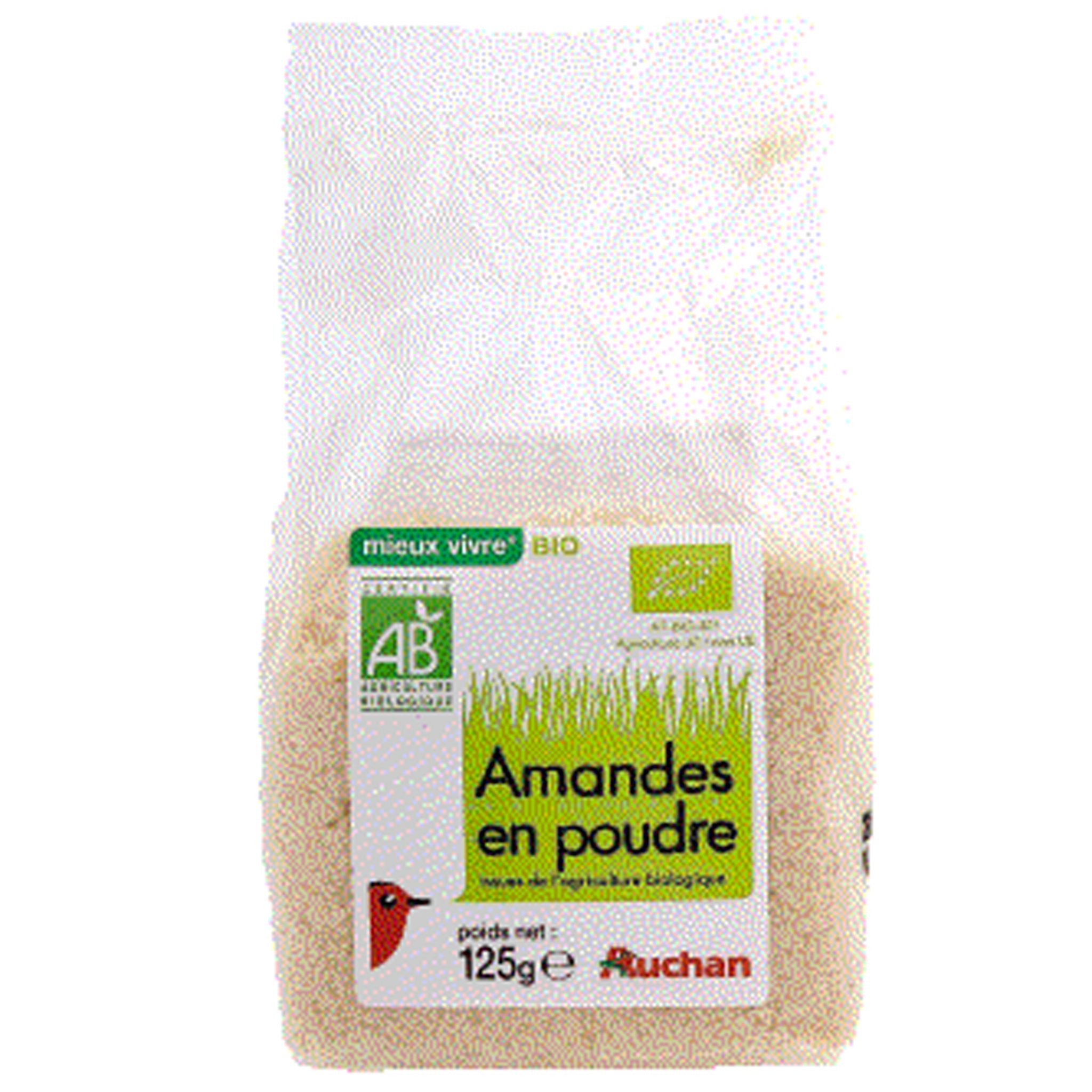 AUCHAN BIO Amandes décortiquées 125g pas cher 