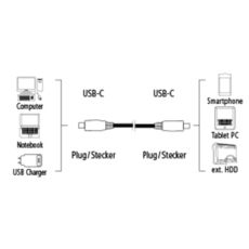 HAMA Câble USB 3.1 G2 C/C 10GB/S Or 1 mètre