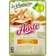 AOSTE Aoste végétarien curry tranche x8 -100g
