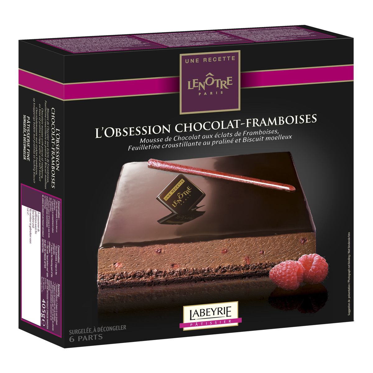 Labeyrie Labeyrie Recette Lenotre Obsession Chocolat Framboise405g Pas Cher A Prix Auchan