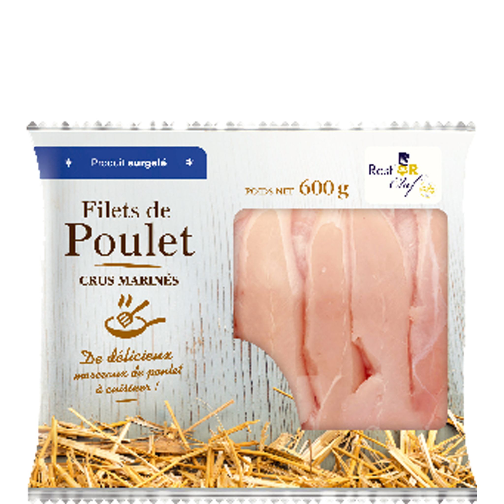 Filets de poulet blanc surgelé