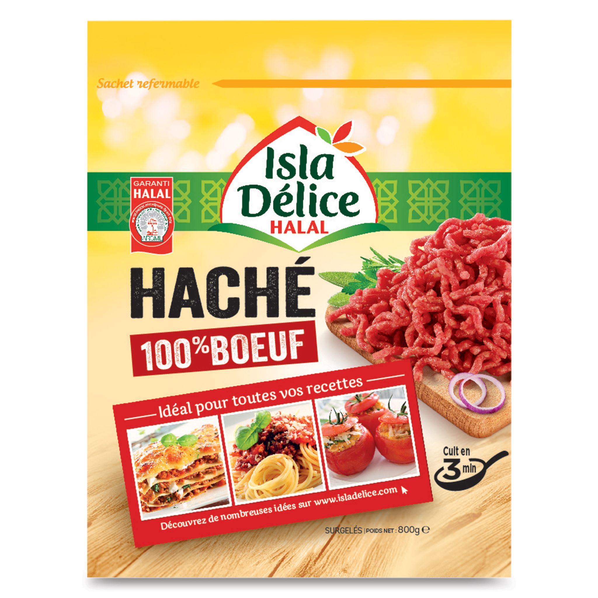 ISLA DELICE Isla Délice viande hâchée 100% boeuf 800g pas cher